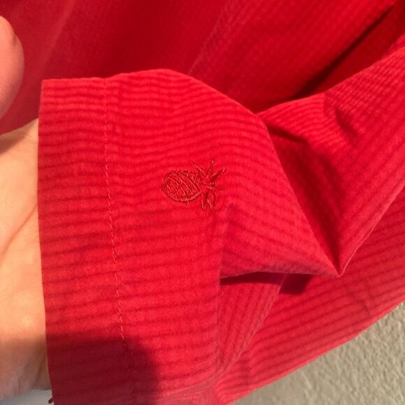 Cubavera Red Textured Men’s Shirt - Picture 7 of 10